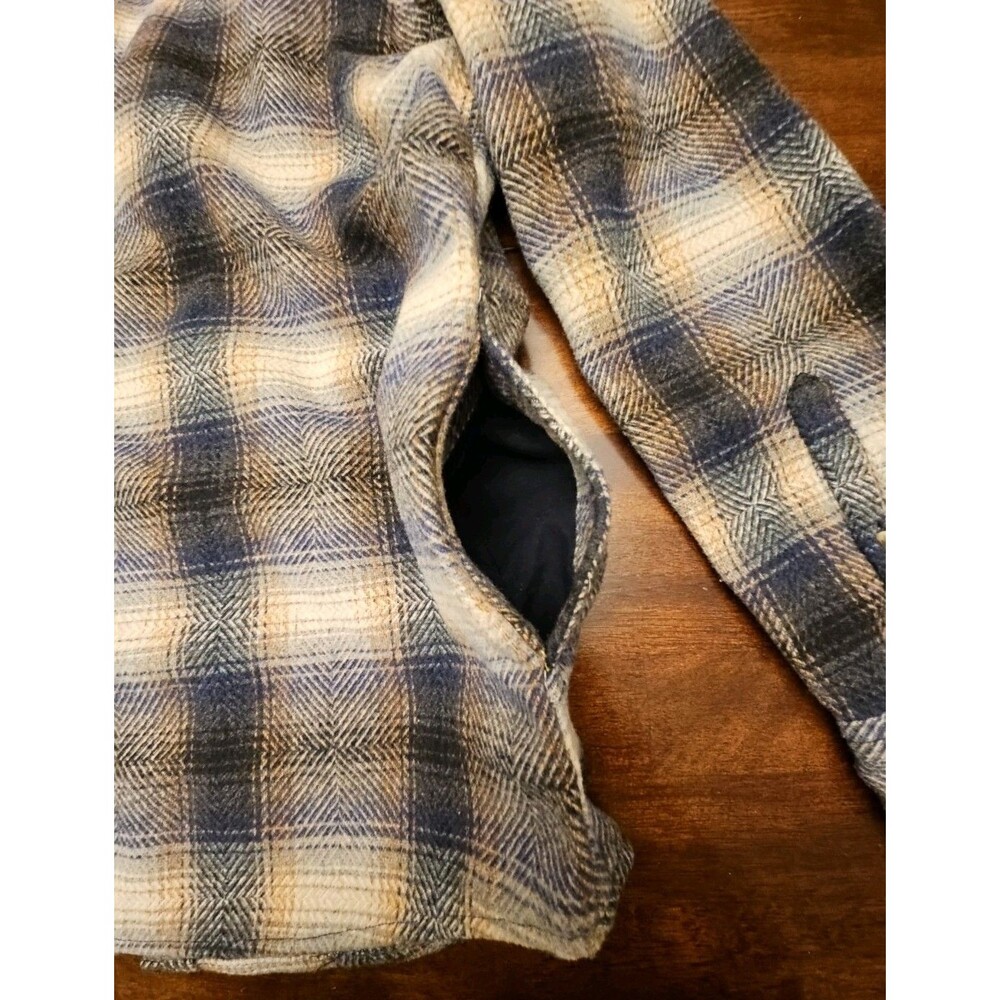 Men's Sonoma Heavyweight Flannel Herringbone Long Sleeve Button Down Size Large - Picture 5 of 9